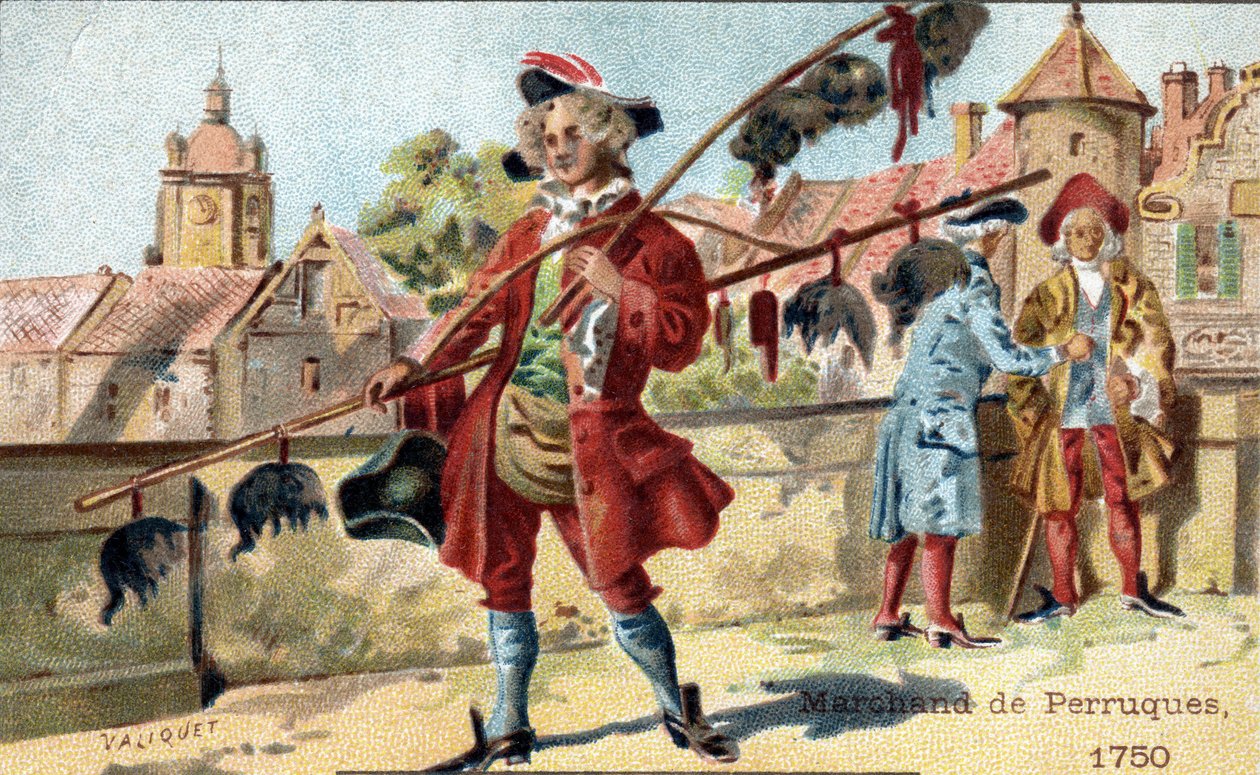 The trade of wigs merchant in 1750 by Unknown artist