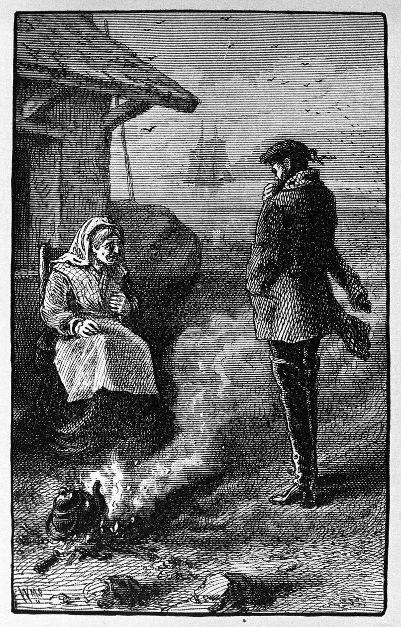 The Witch Bessie Millie Sells Bags of Winds Favorable to Sailors by Unknown artist