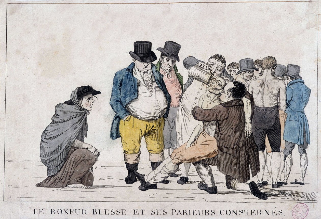 The wounded boxer and his wrestled betters - 19th century, Carnavalet by Unknown artist