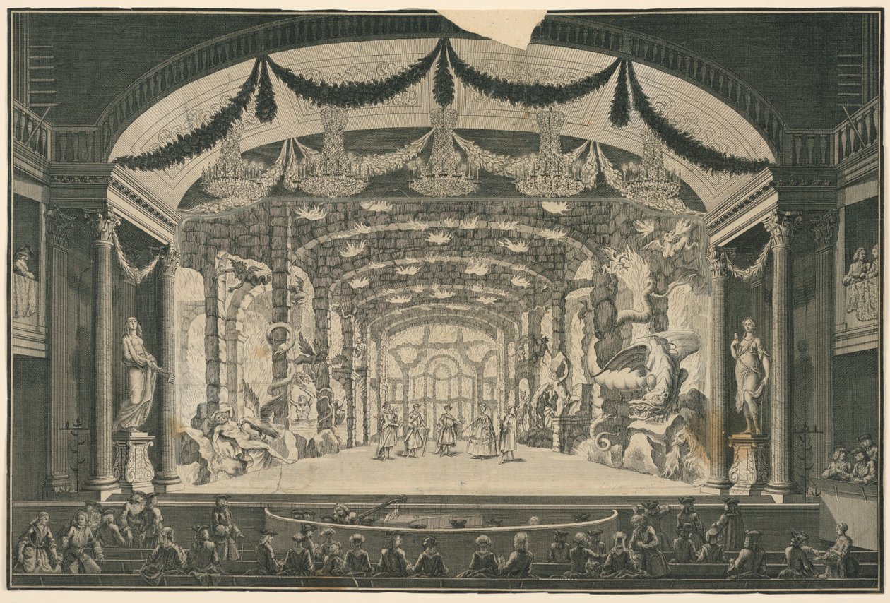 Theater Interior with Performance Taking Place by Unknown artist