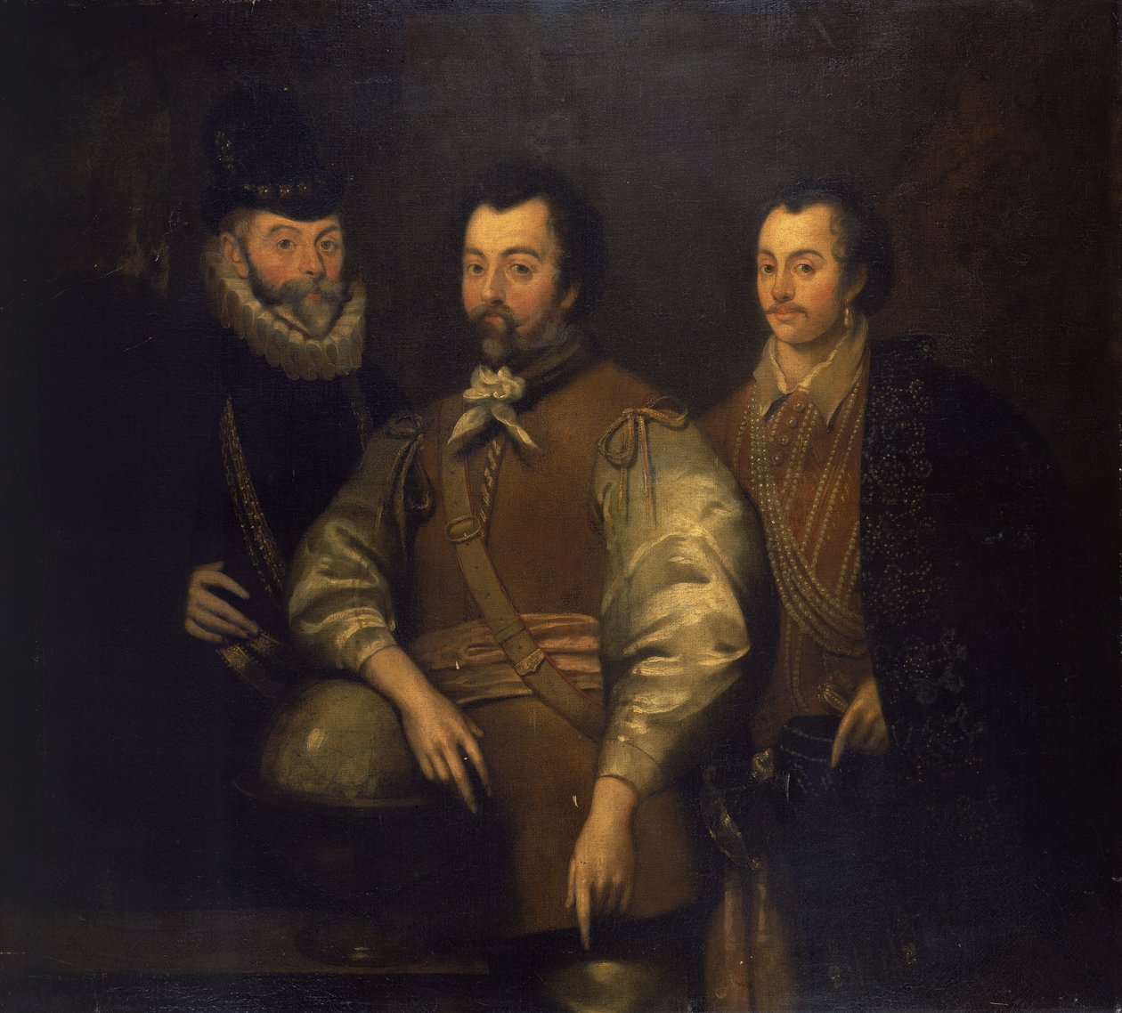Thomas Cavendish, Sir Francis Drake and Sir John Hawkins by Unknown artist