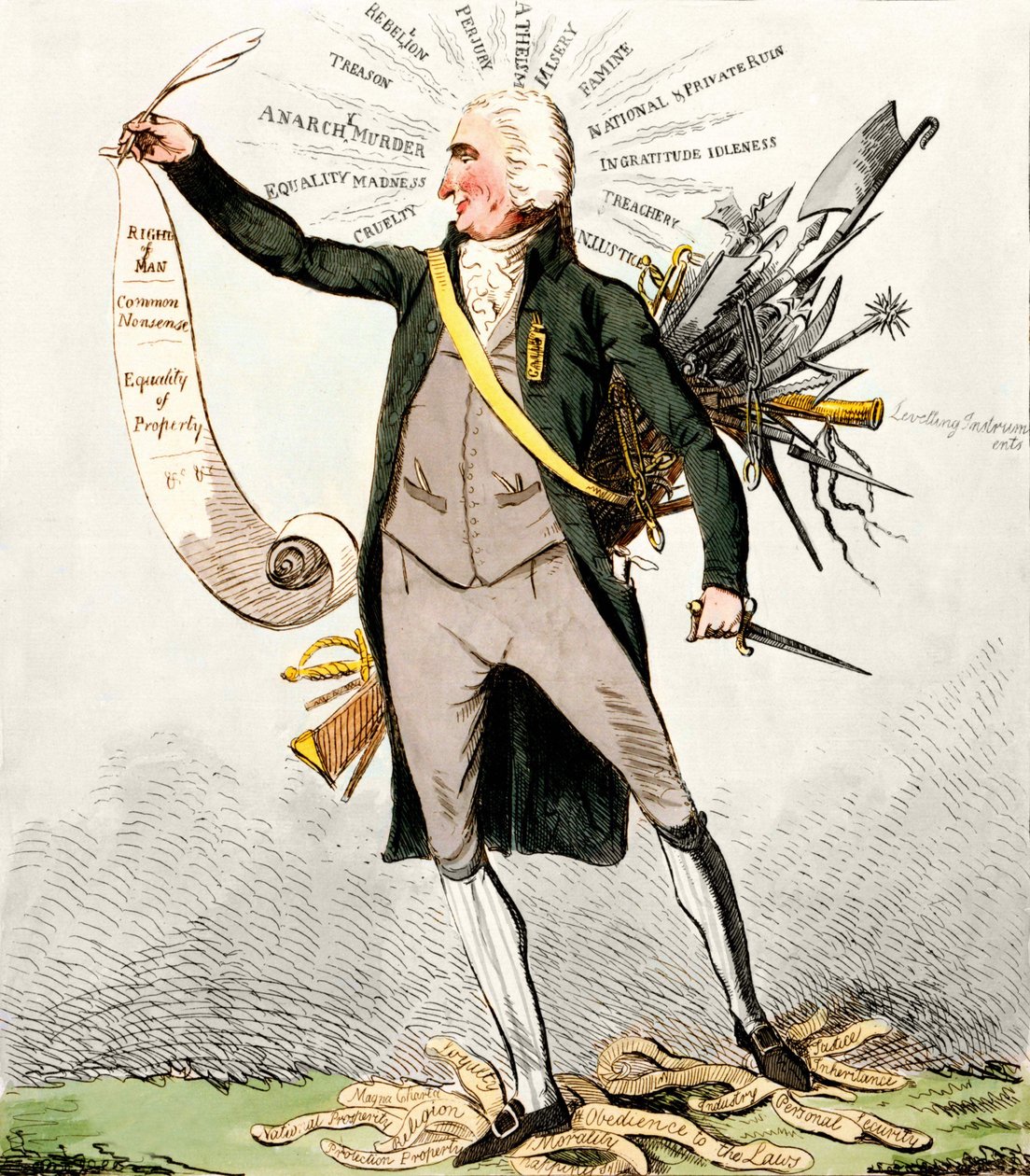 Thomas Paine (1737-1809), British writer and politician holding 