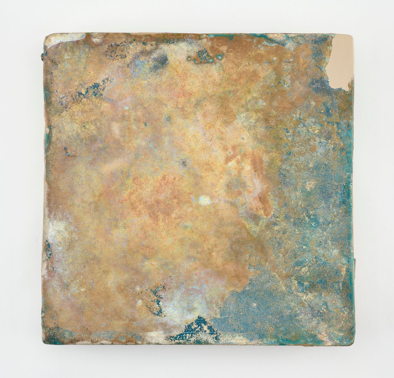 Tile, large, square (one corner restored) by Unknown artist