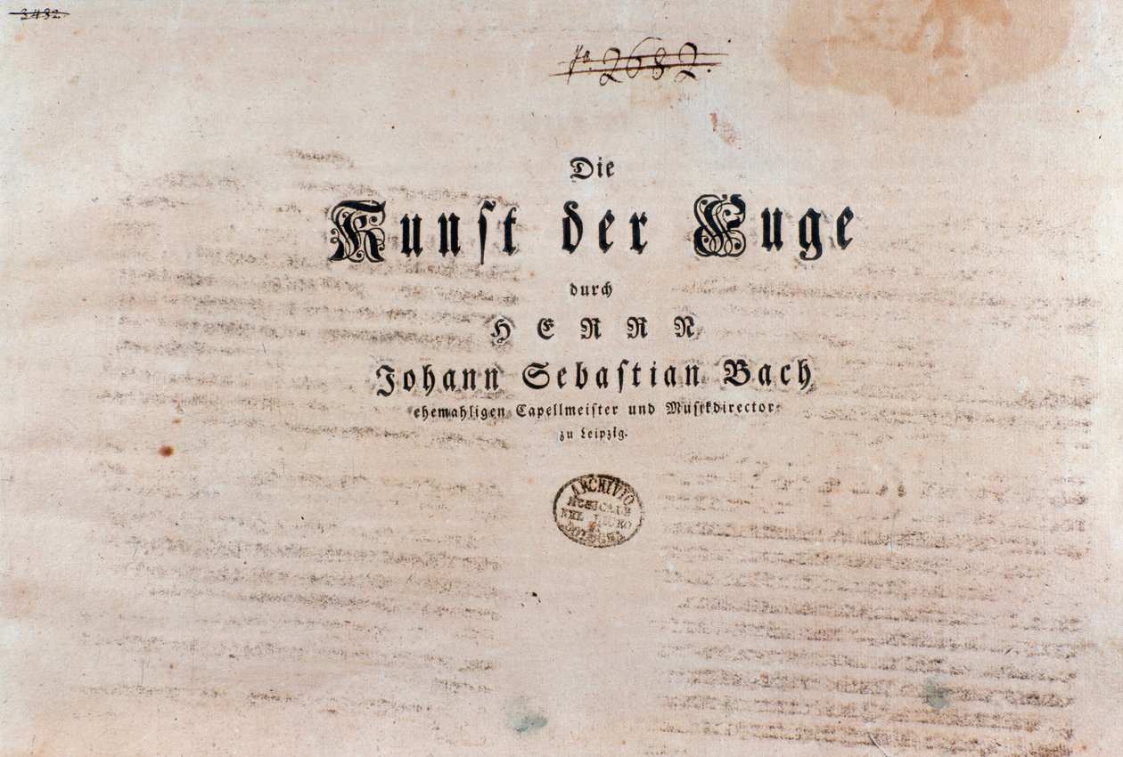 Title Page of The Art of the Fugue by Unknown artist