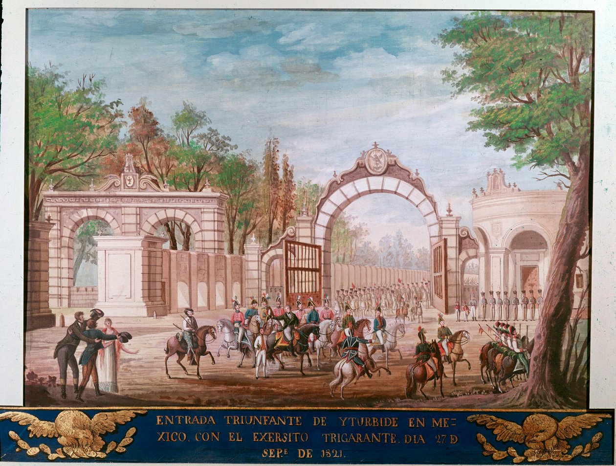 Triumphal entrance of Agustin Iturbide in Mexico City by Unknown artist