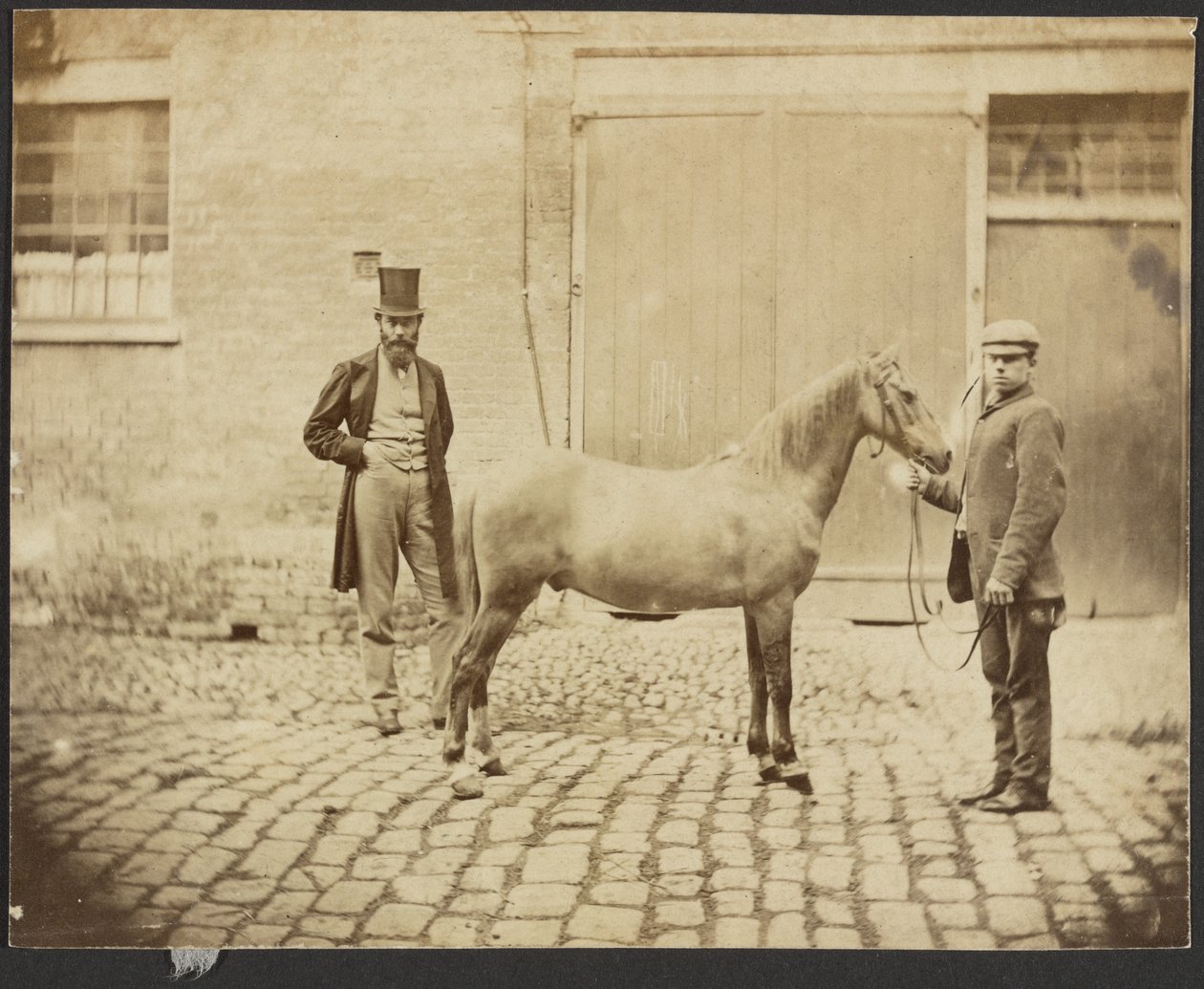 Two Men and a Horse by Unknown artist