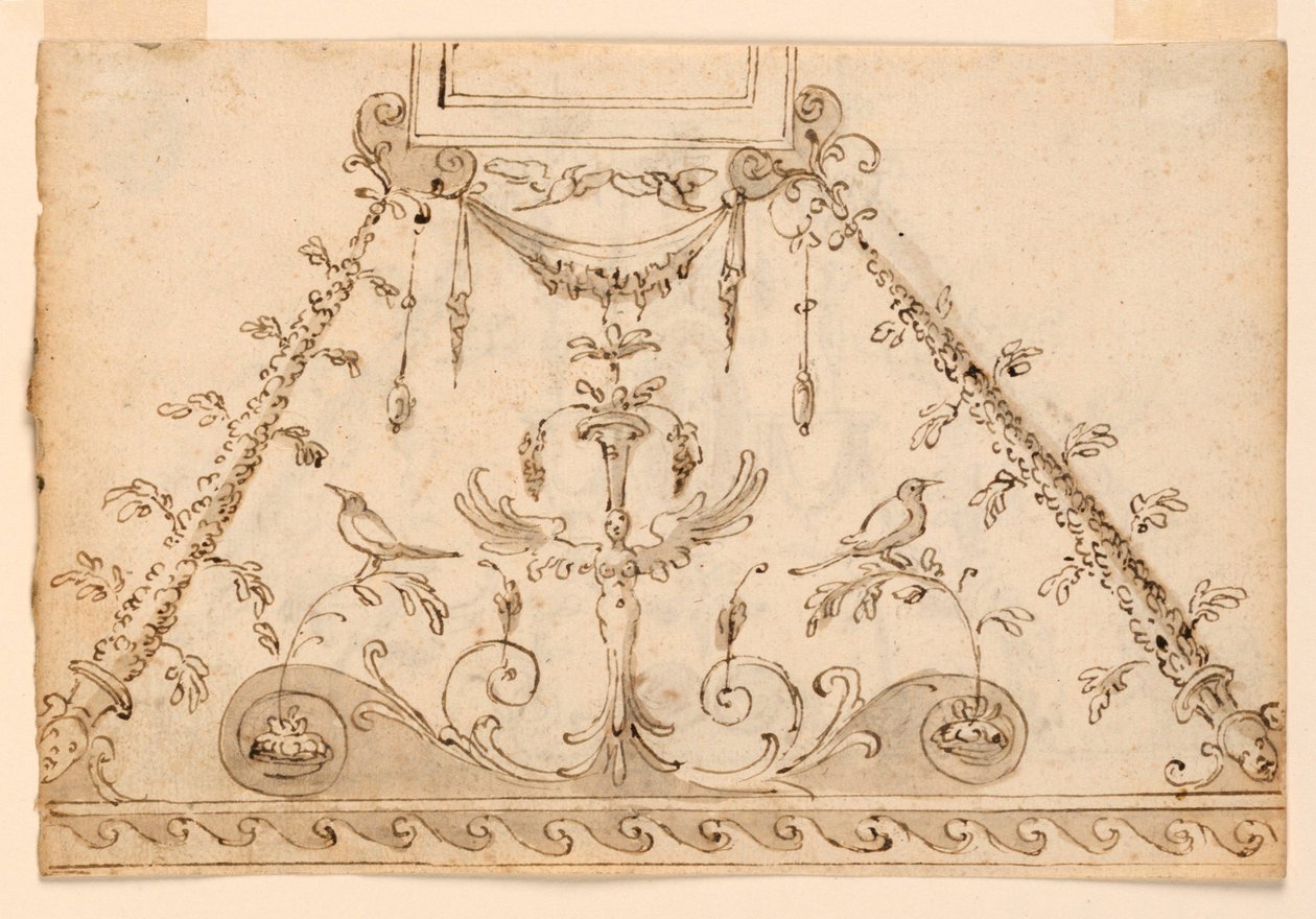 Two Projects for Painted Grotesque Decorations of a Ceiling by Unknown artist