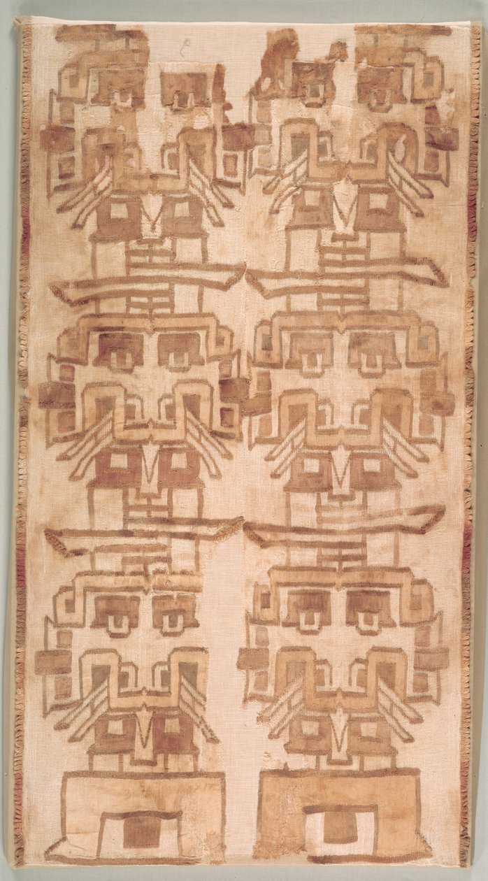 Two Textile Fragments with Fanged Heads by Unknown artist