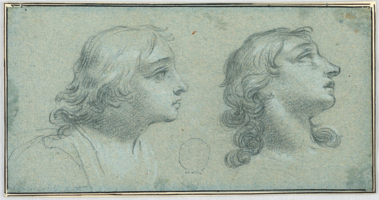 Two Views of the Head of a Youth by Unknown artist