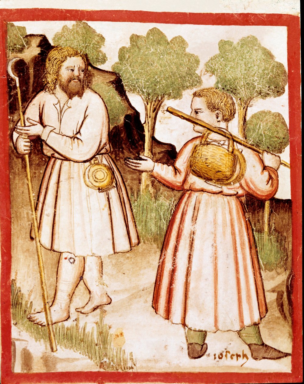 Two Miniature Shepherds by Unknown artist