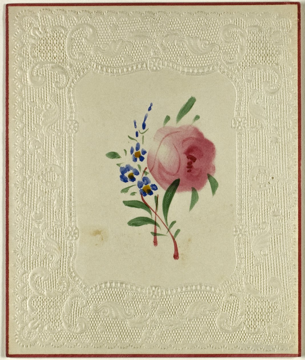 Untitled Valentine (Large Pink and Small Blue Flowers) by Unknown artist
