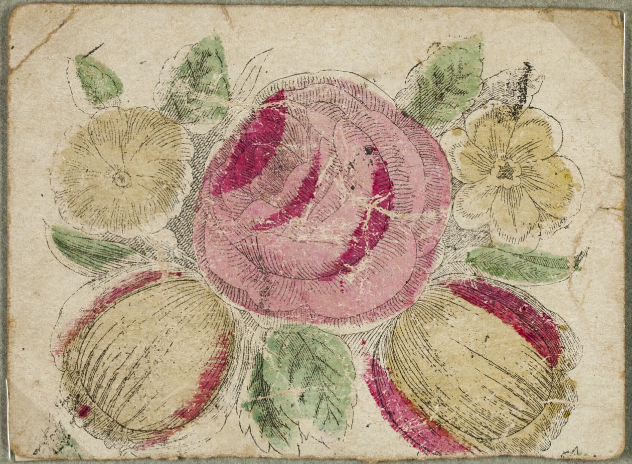 Untitled Valentine (Pink and Yellow Flowers) by Unknown artist