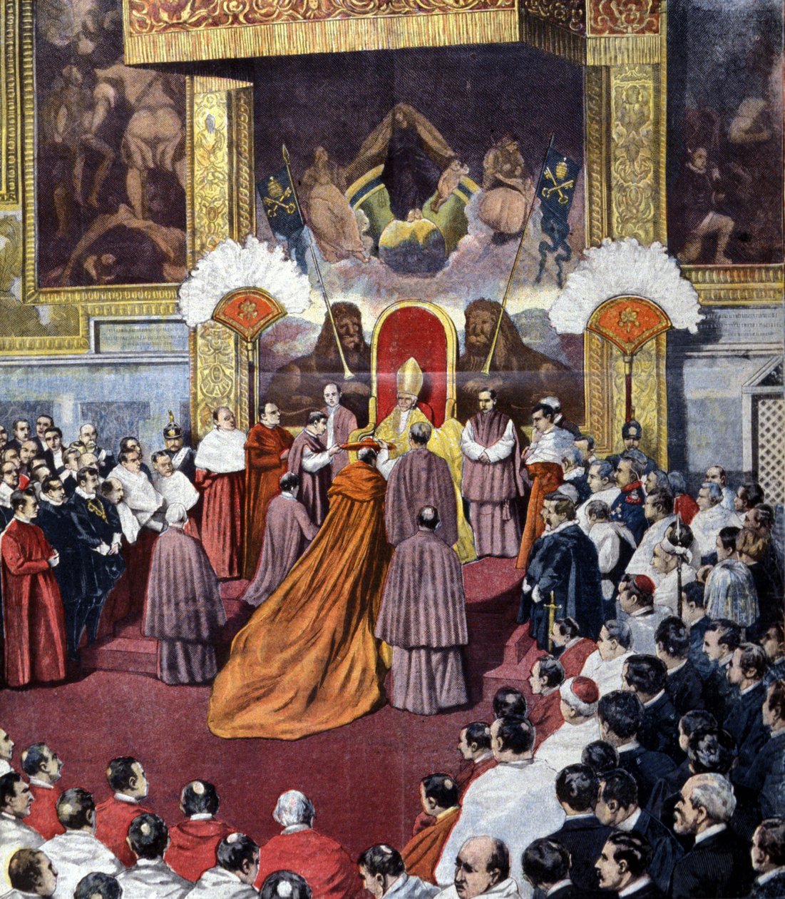 Vatican Consistory Presided by Pope Leo XIII by Unknown artist