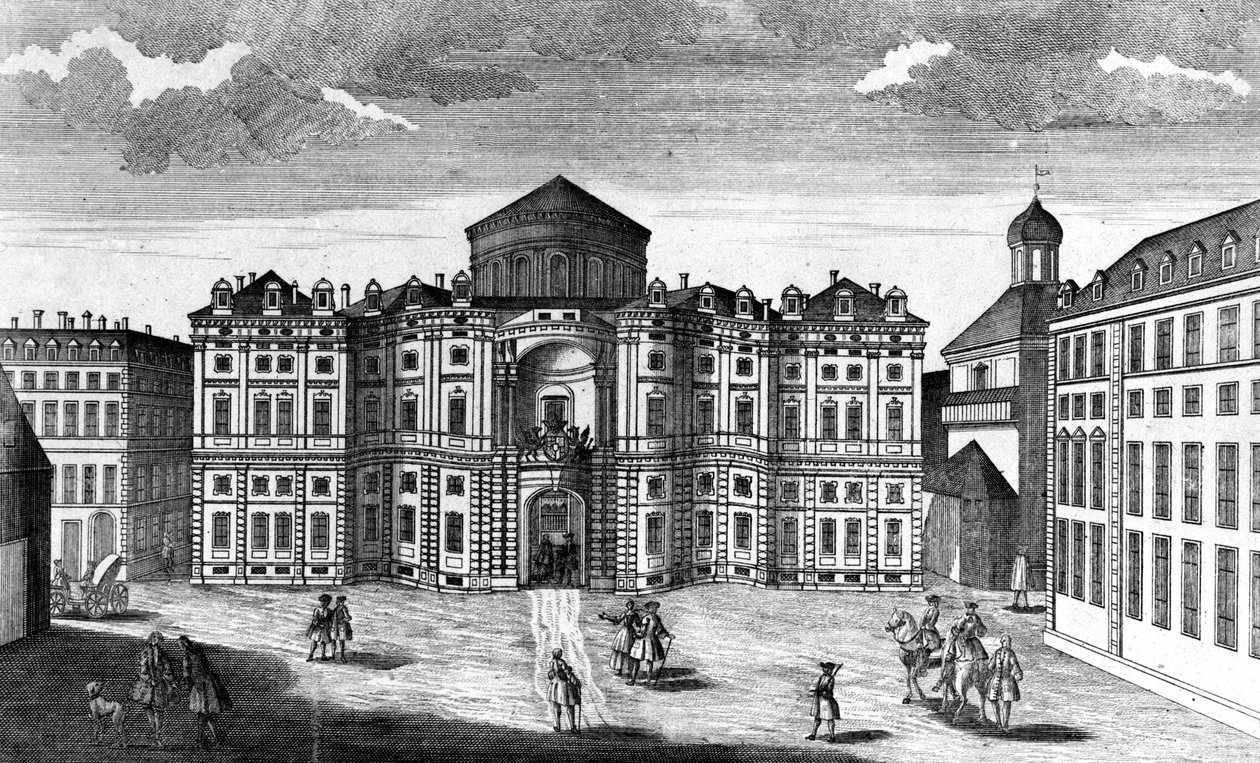 View of Palazzo Carignano in Turin by Unknown artist