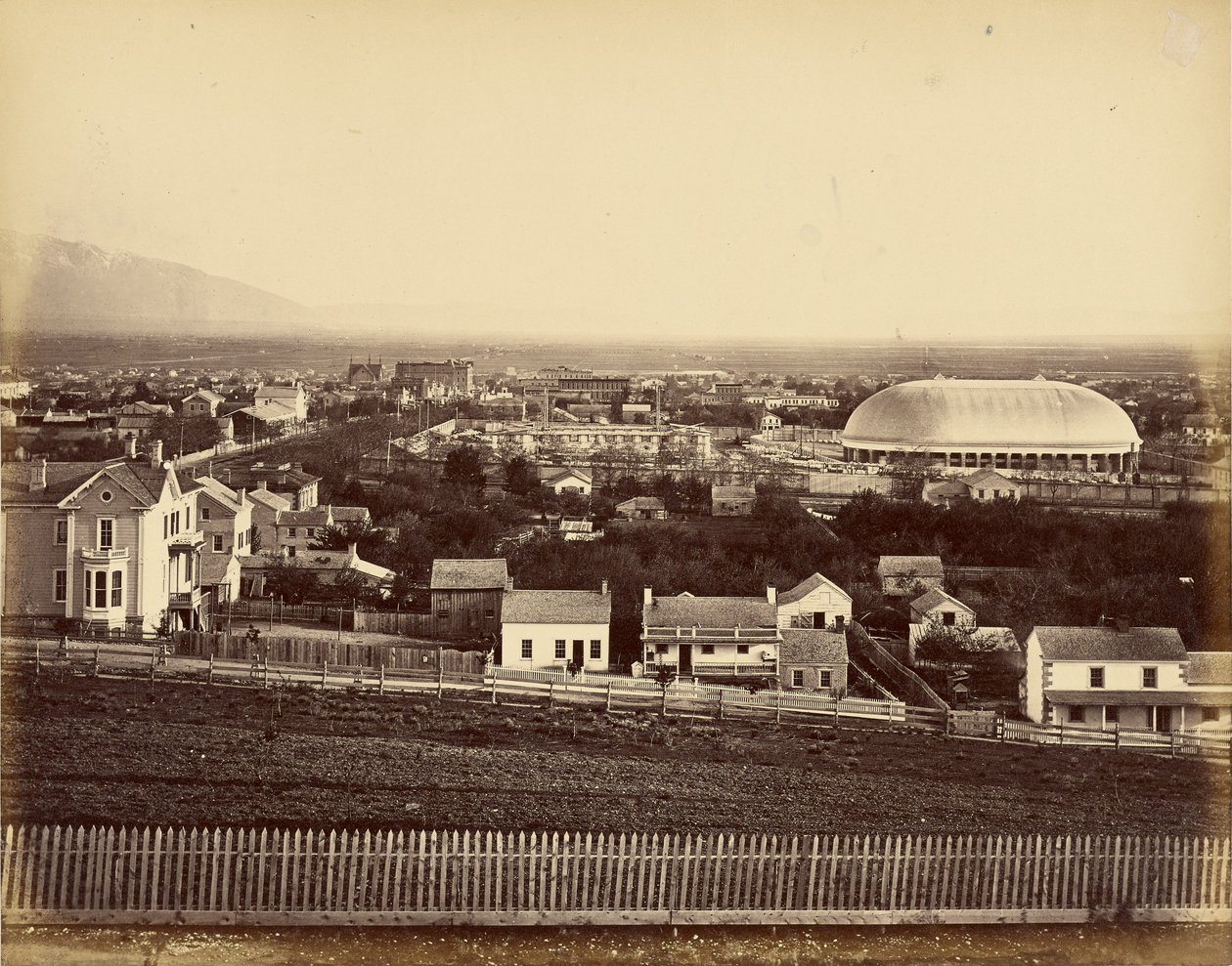 View of Salt Lake Tabernacle and City by Unknown artist