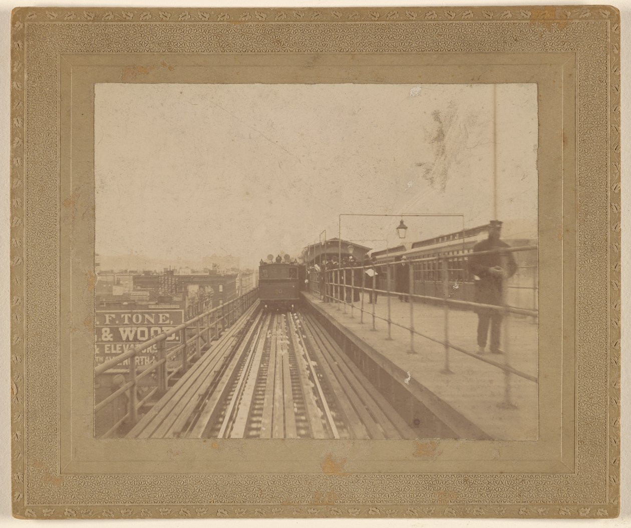 View of a Train Departing the Station by Unknown artist