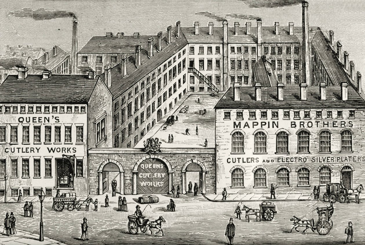 View of the Mappin Brothers cutlery factory in London (detail) by Unknown artist