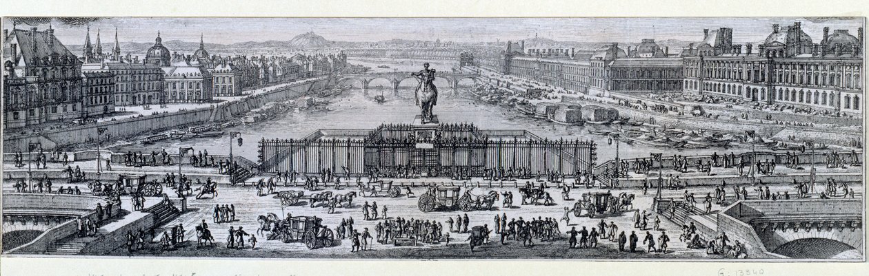 View of the Pont Neuf in Paris. Engraving from the end of 17th century. Paris, Musee Carnavalet by Unknown artist