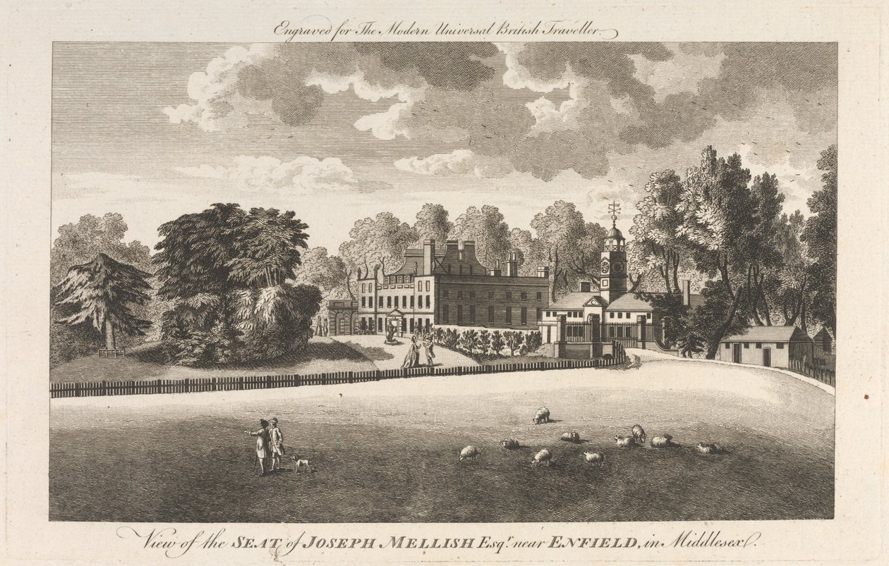 View of the Seat of Joseph Mellish, Esquire near Enfield in Middlesex, Outer Suburb - North by Unknown artist