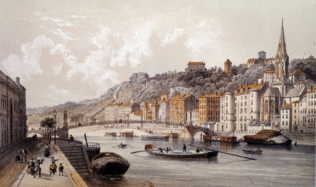 View of the City of Lyon from the Quai Tilsitt by Unknown artist
