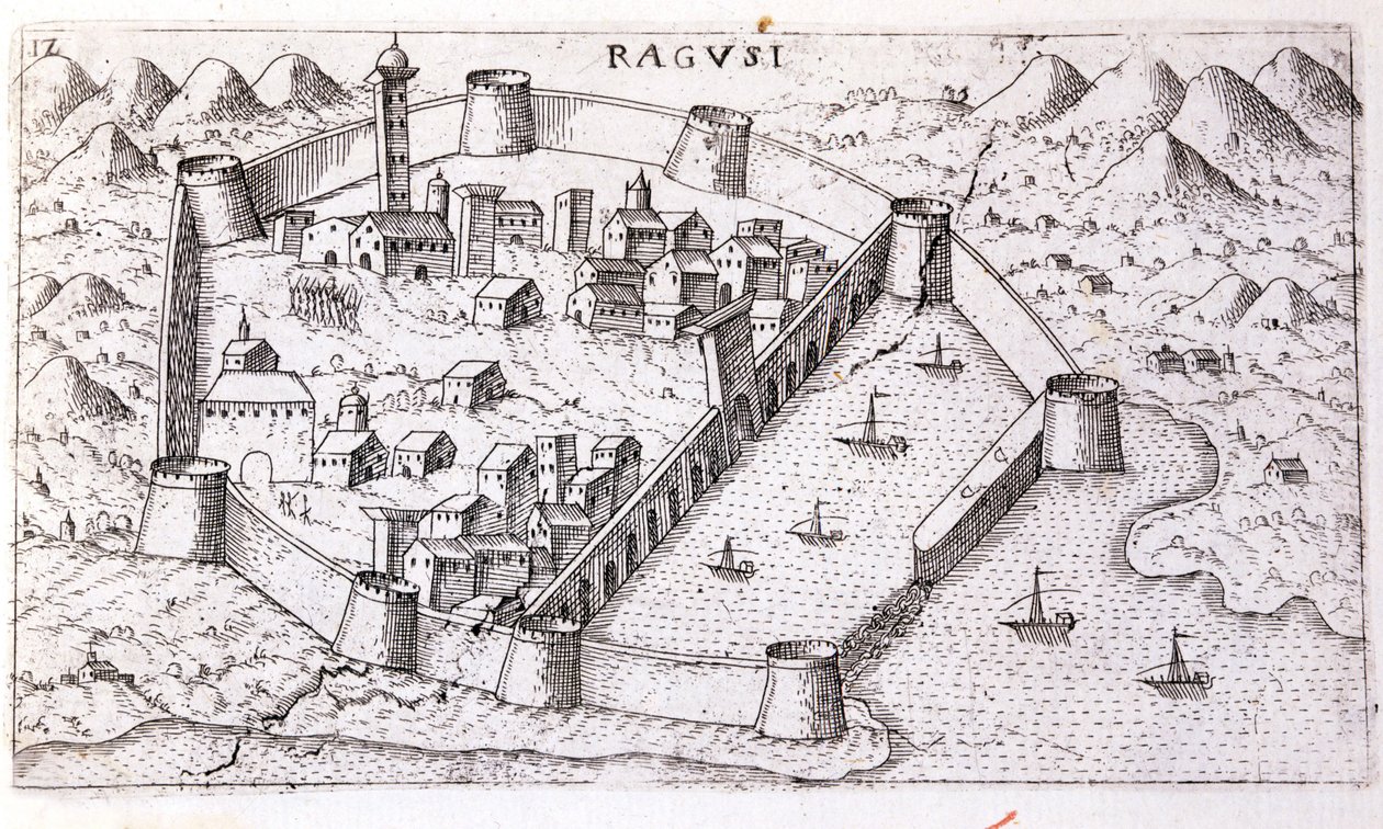 View of the city of Ragusa in the 16th century by Unknown artist
