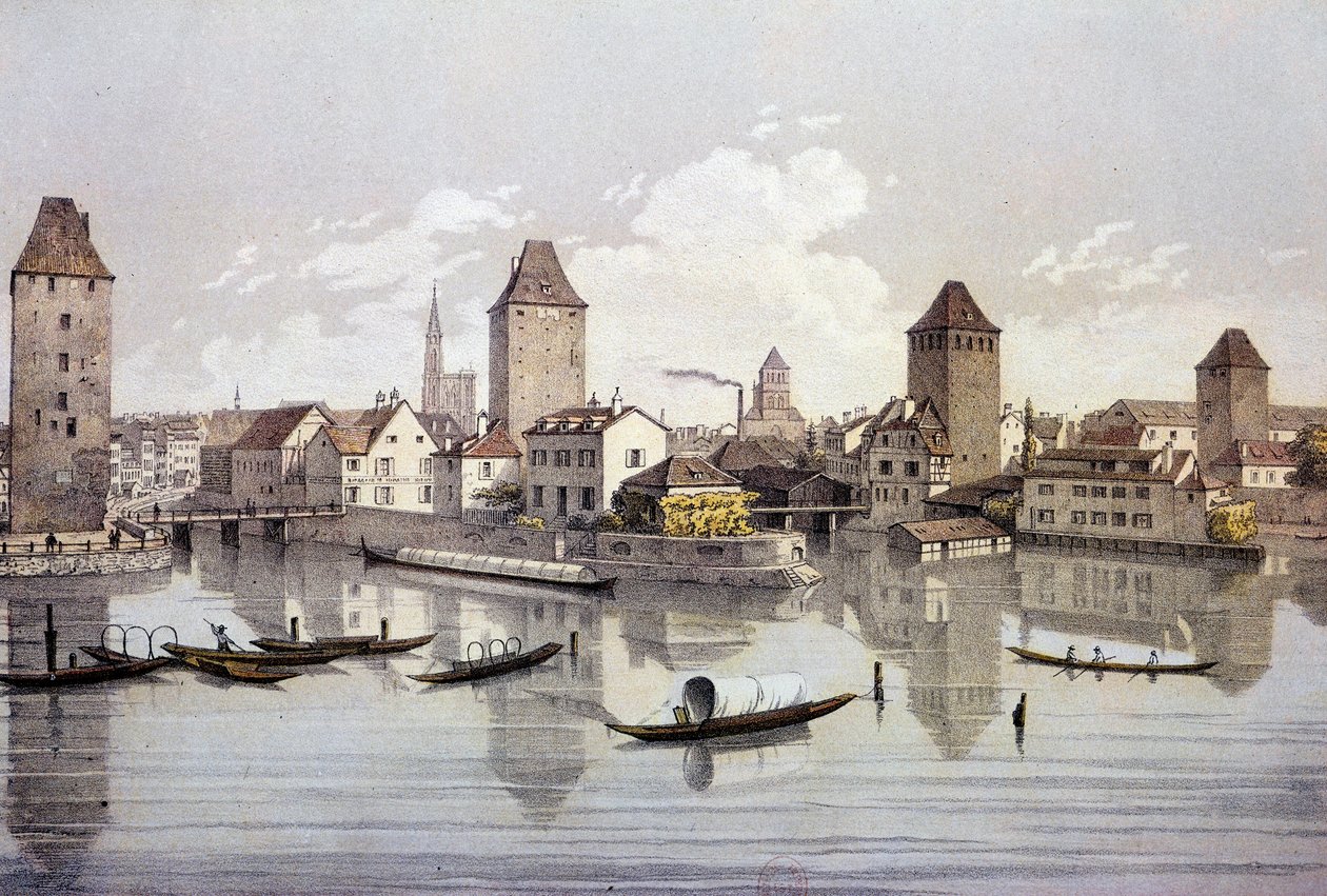 View of the city of Strasbourg on the Rhine by Unknown artist