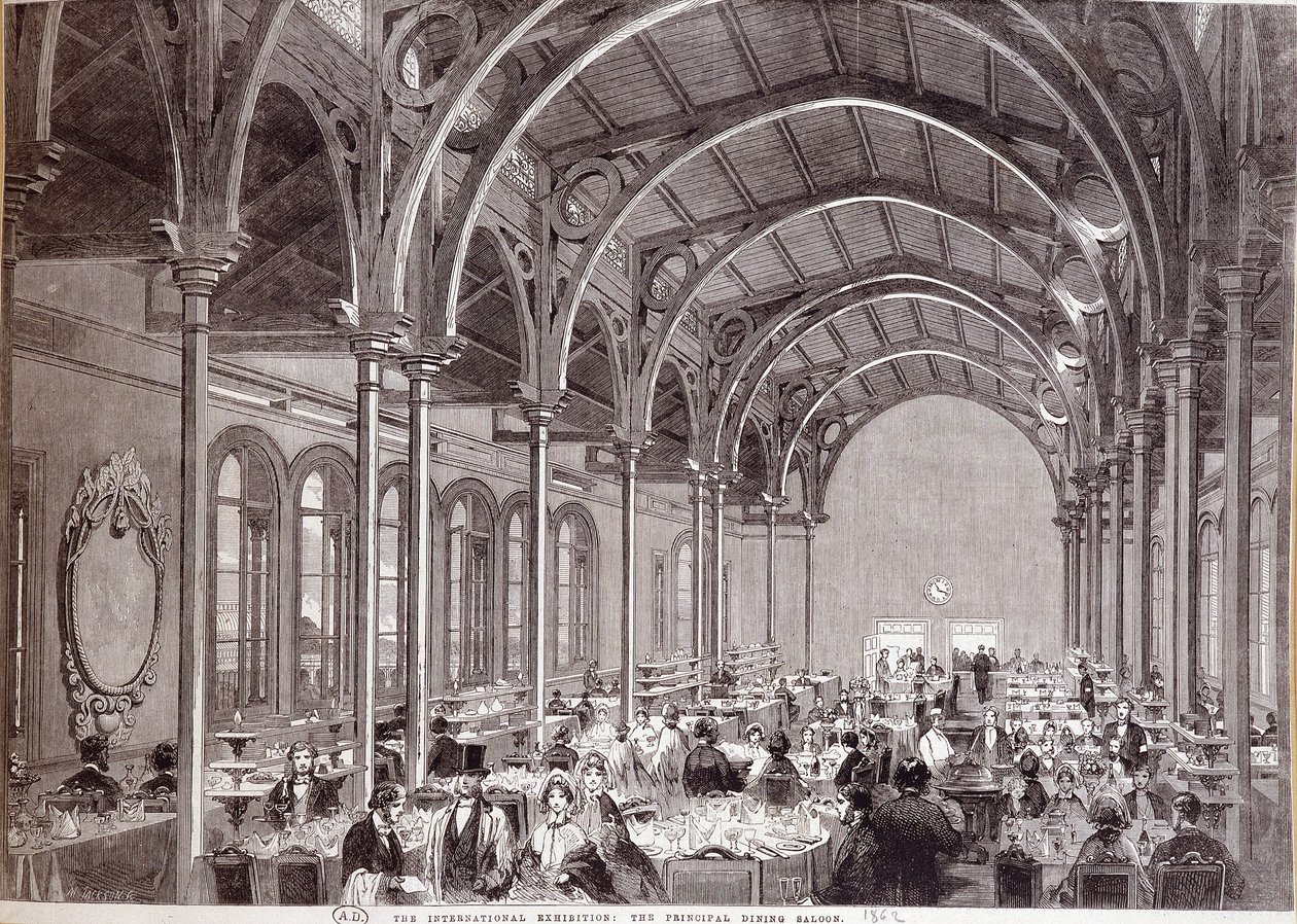 View of the Main Restaurant at the 1862 International Exhibition in London by Unknown artist