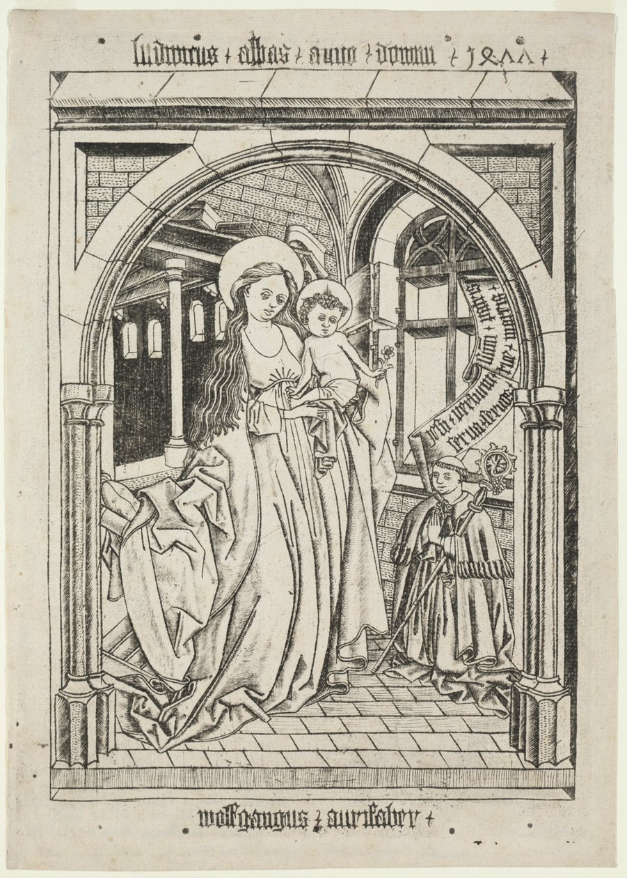 Virgin and Child, Abbot Ludwig Kneeling by Unknown artist
