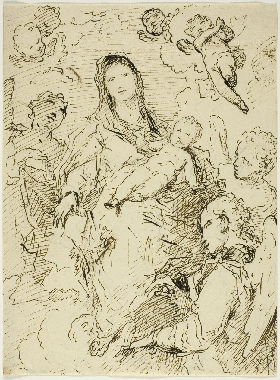 Virgin and Child with Angels by Unknown artist