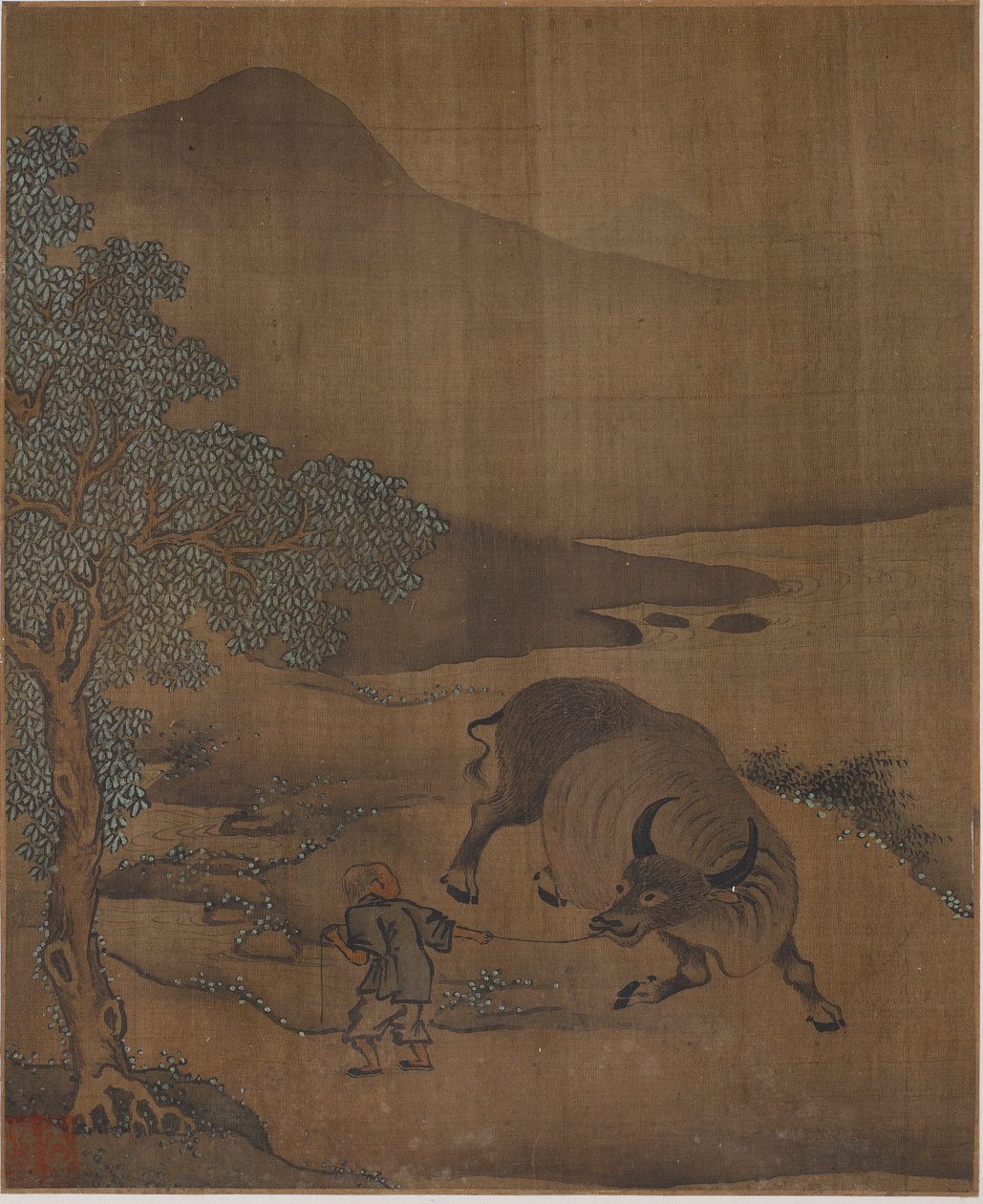 Water Buffalo and Herdboy by Unknown artist