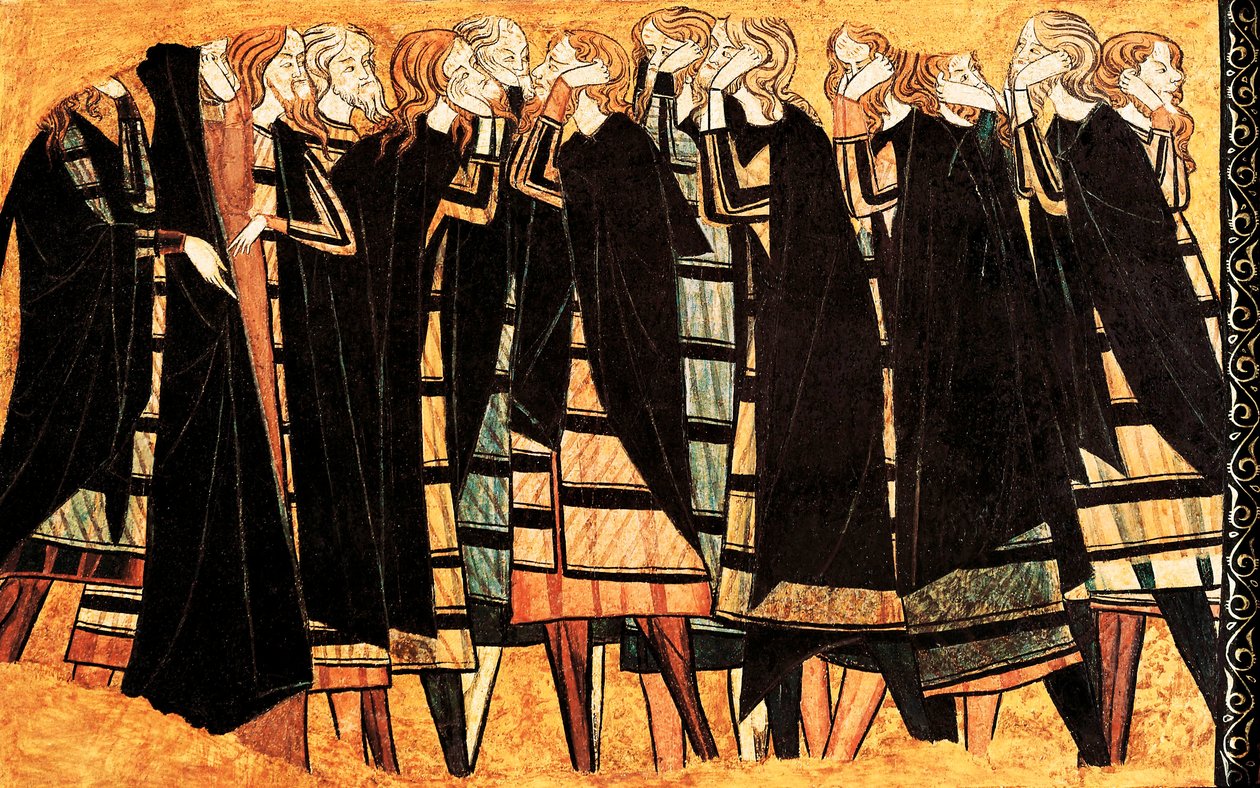 Weeping in Black Cape on the Tomb of Knight Don Sancho Saiz de Carillo (Detail) by Unknown artist