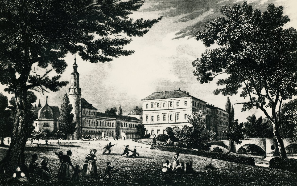 Weimar City Castle, engraving, Germany by Unknown artist