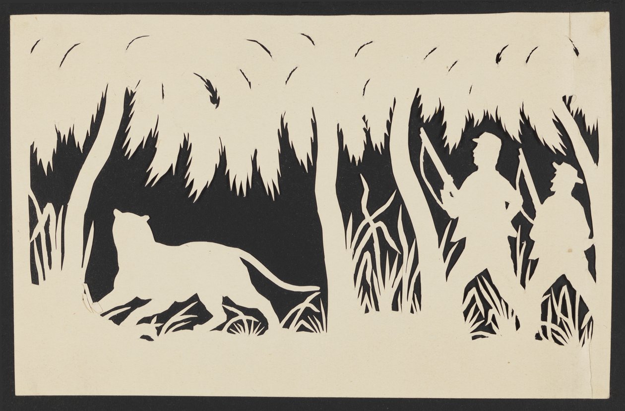 White Men Stalking a Tiger by Unknown artist