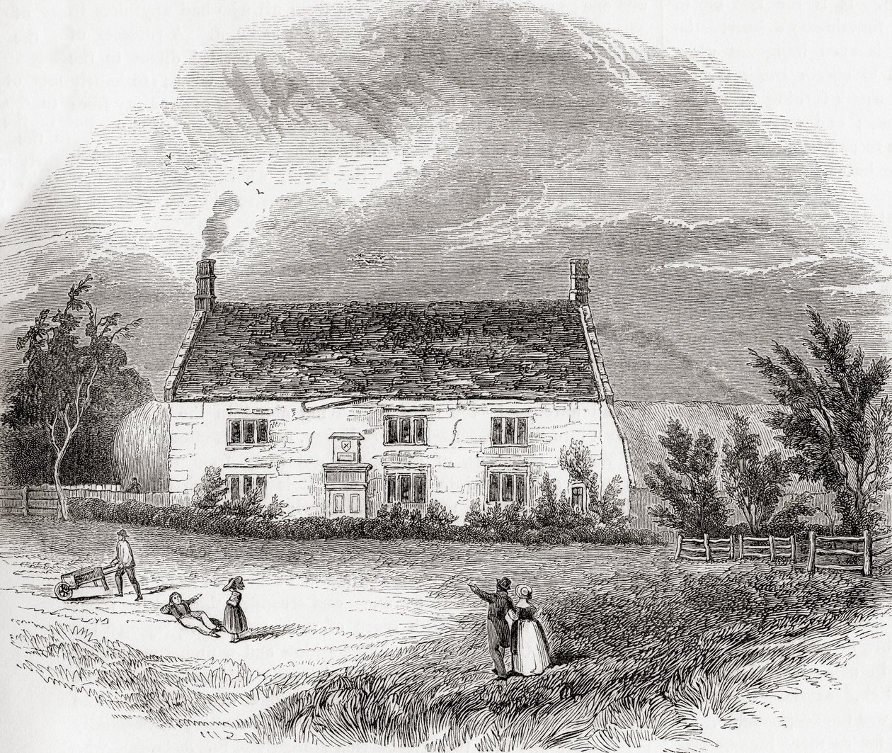 Woolsthorpe Manor, Woolsthorpe-by-Colsterworth, Lincolnshire, England, from Old England: A Pictorial Museum by Unknown artist