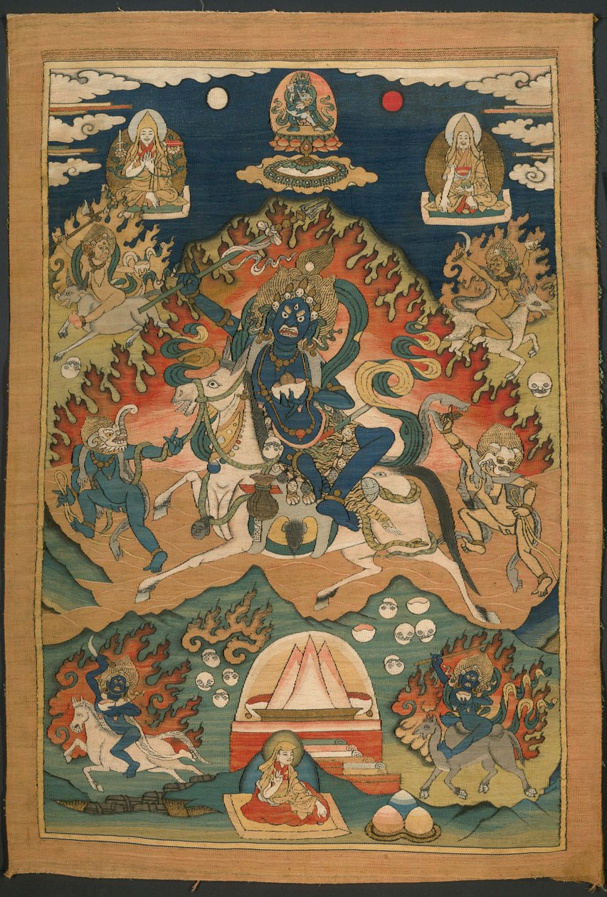 Wrathful Form of the Goddess Saraswati (Magzor Gyalmo) or Palden Lhamo by Unknown artist