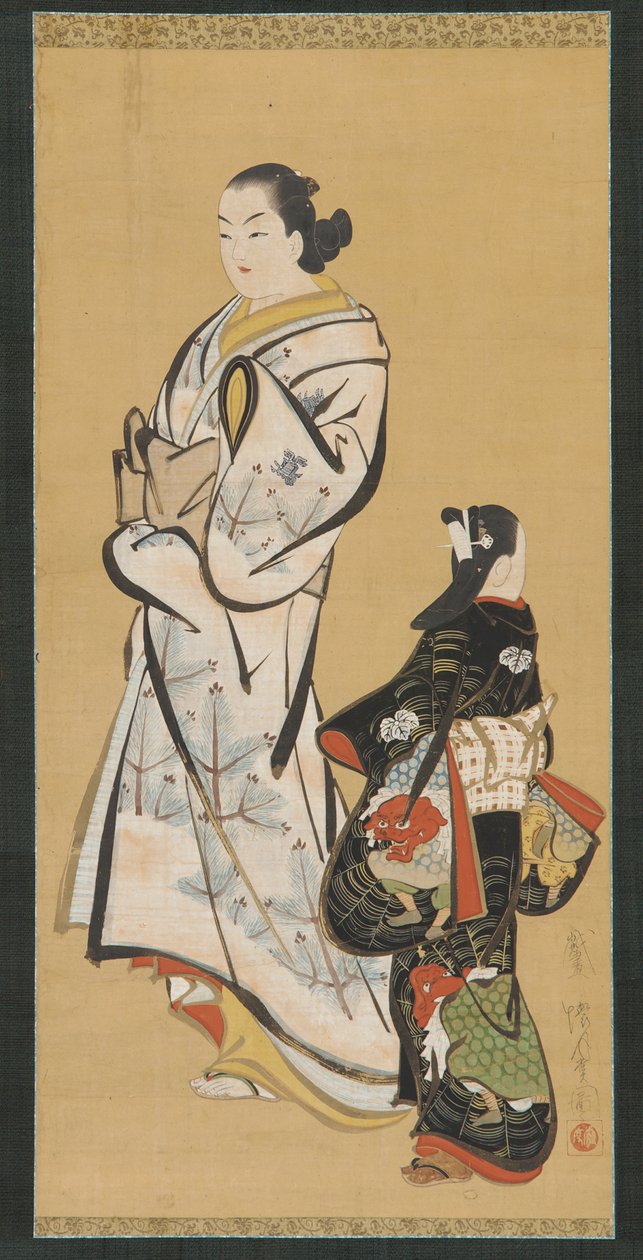 Yujo and a Girl by Unknown artist