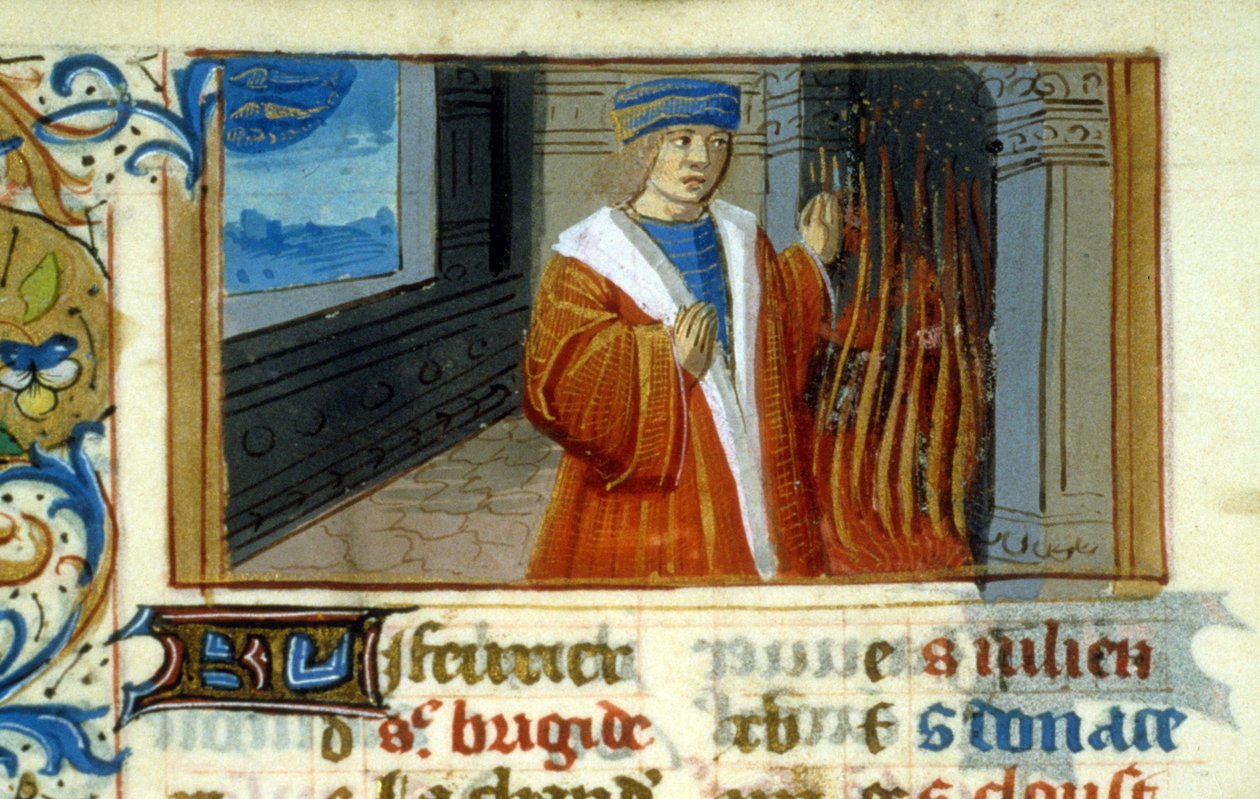 Zodiac Fish, fireplace - miniature, Middle Ages by Unknown artist