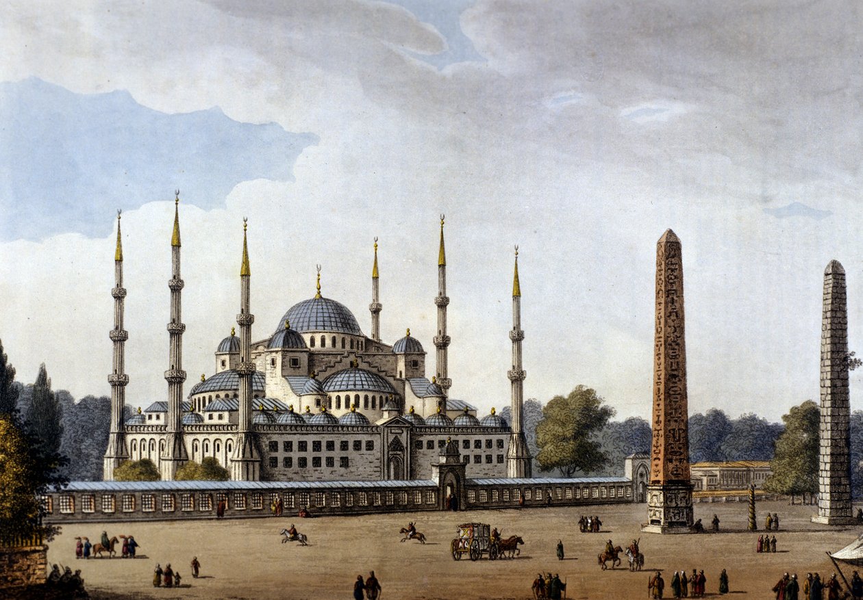 Mosque of Saint Sophia (Hagia Sophia). Engraving from the end of the 19th century by Unknown artist