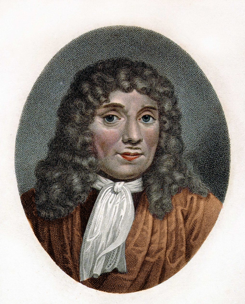 Portrait of Antonie Van Leeuwenhoek or Anton van Leeuwenhoek, or Leeuvenhoek, or Leeuwenhoeck. Dutch naturalist (1632 to 1723). 18th century engraving by Unknown artist