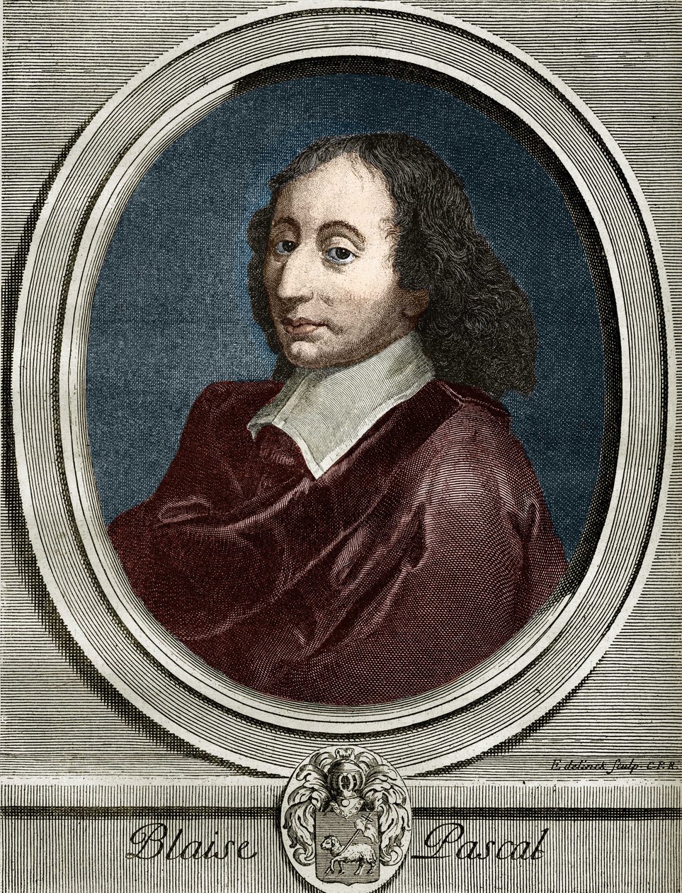 Portrait of Blaise Pascal (1623-1662), French physicist, mathematician and writer. by Unknown artist