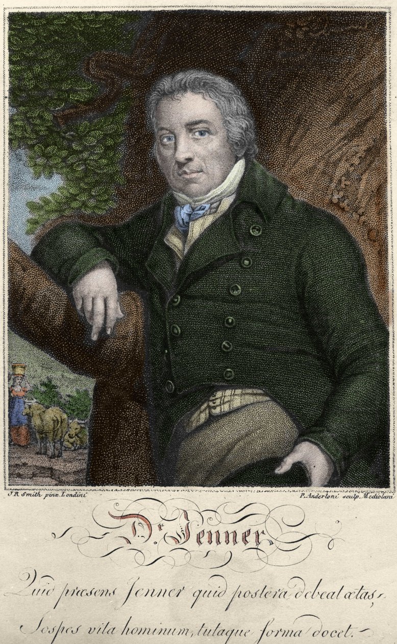 Portrait of Edward Jenner (1749-1823), English doctor, discoverer of immunity against smallpox. by Unknown artist