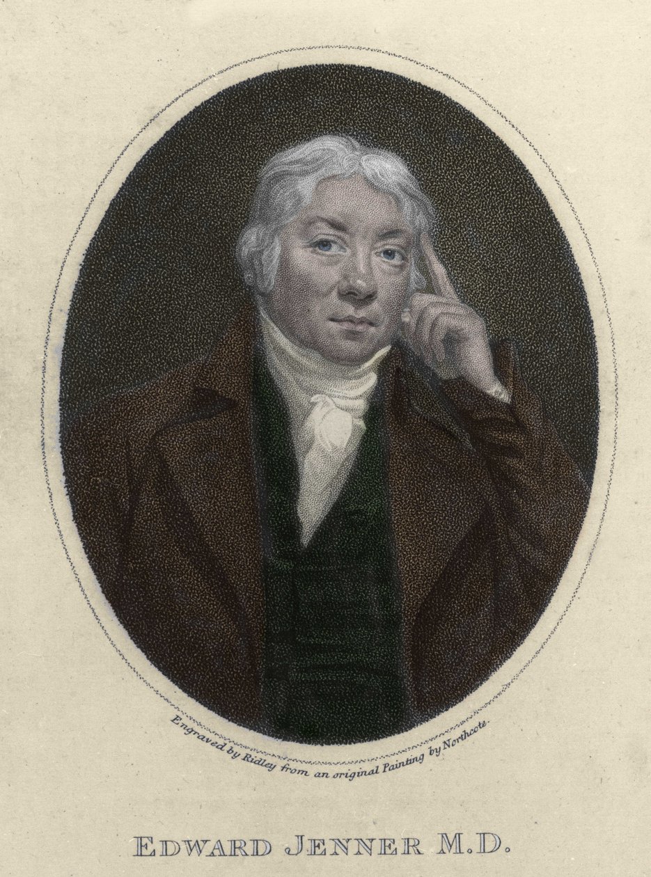 Portrait of Edward Jenner (1749-1823), English doctor, discoverer of immunity against smallpox. by Unknown artist
