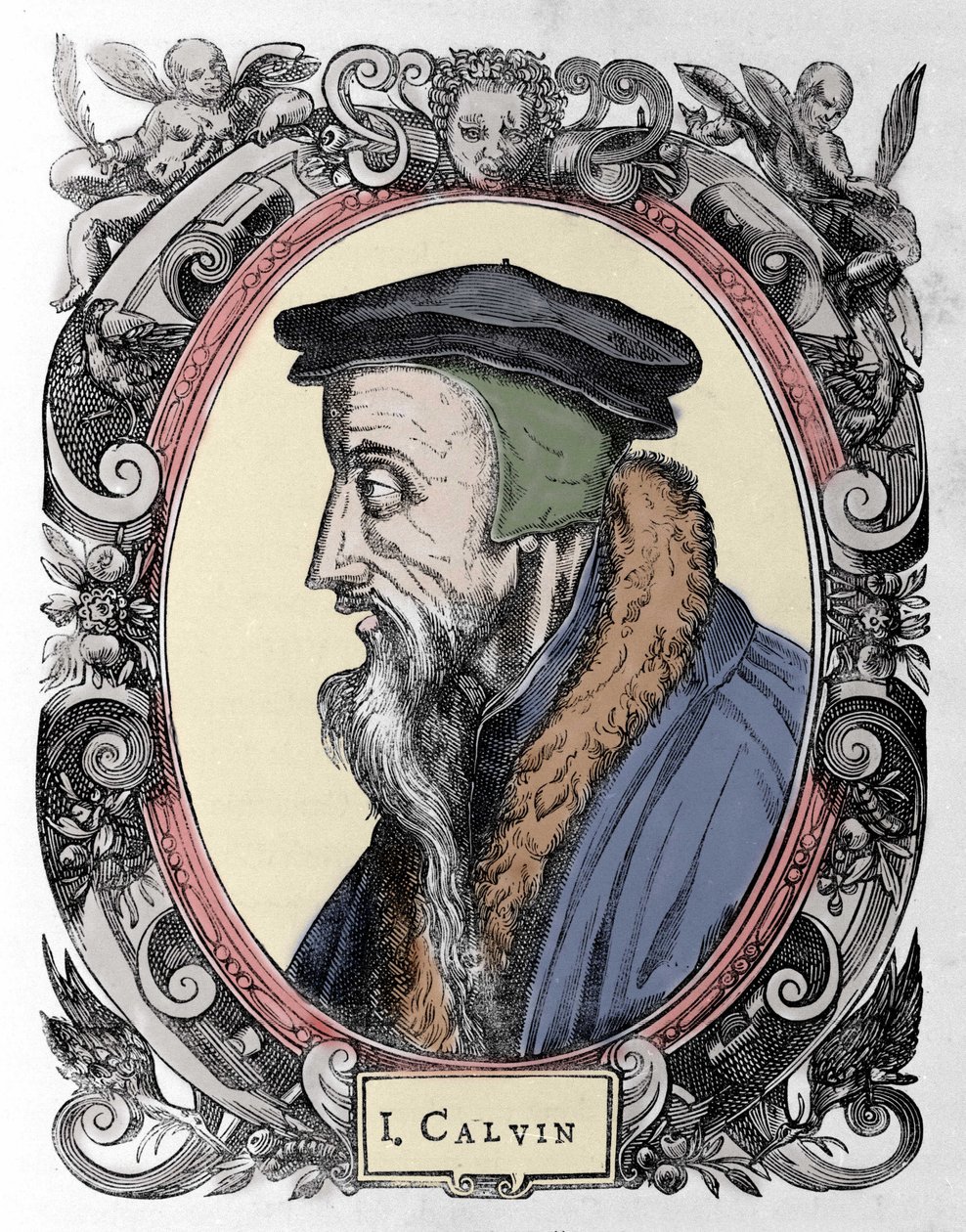 Portrait of Jean Calvin (1509-1564), French religious reformer and writer by Unknown artist