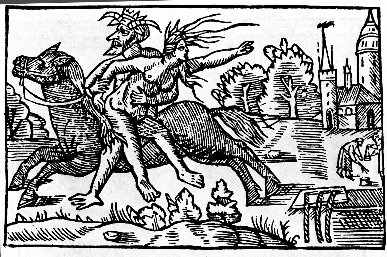 The Devil Takes Away a Witch from a Horse and Takes Her to Hell by Unknown artist