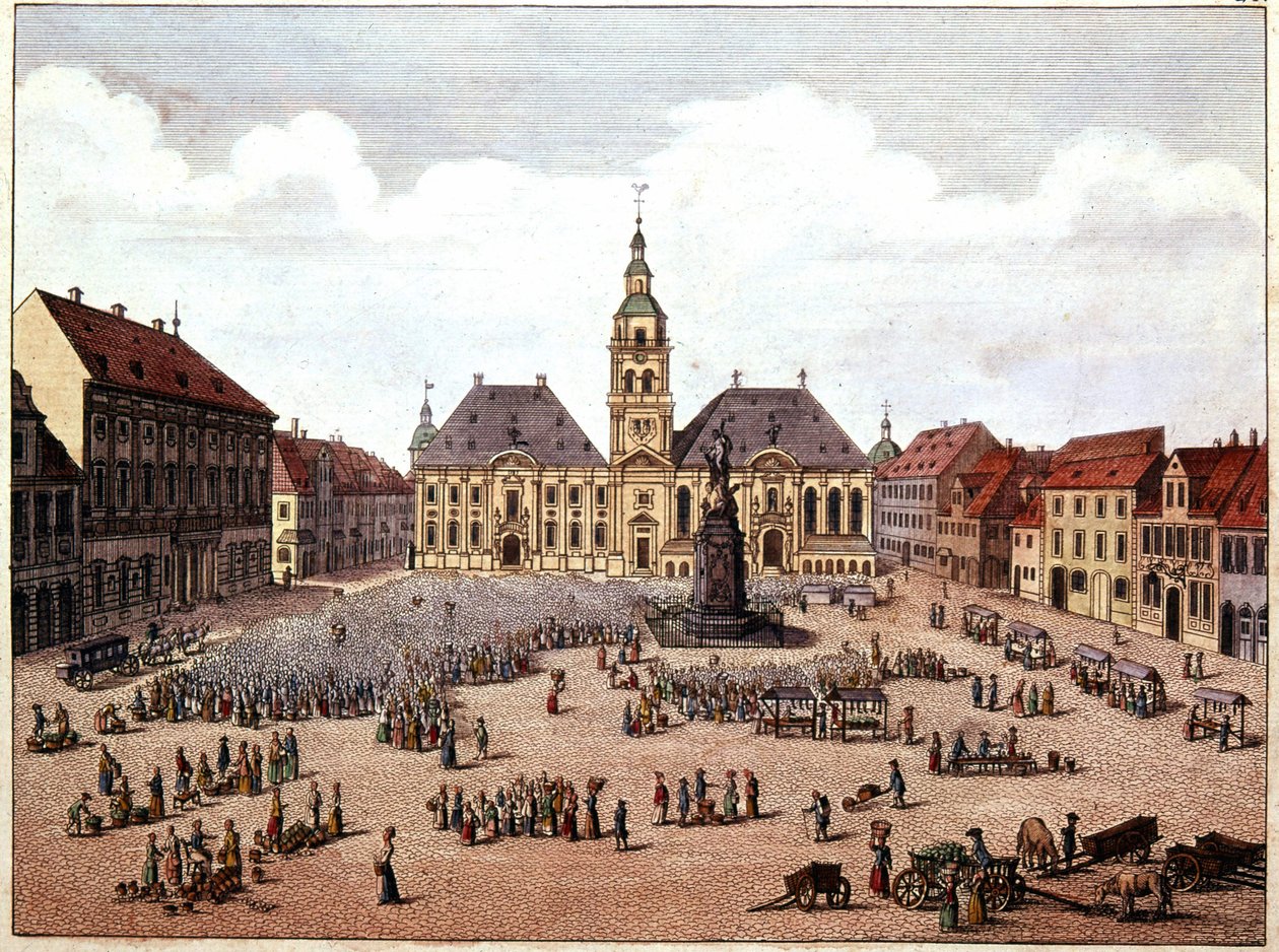 The public square of the city of Mannheim (Germany) by Unknown artist