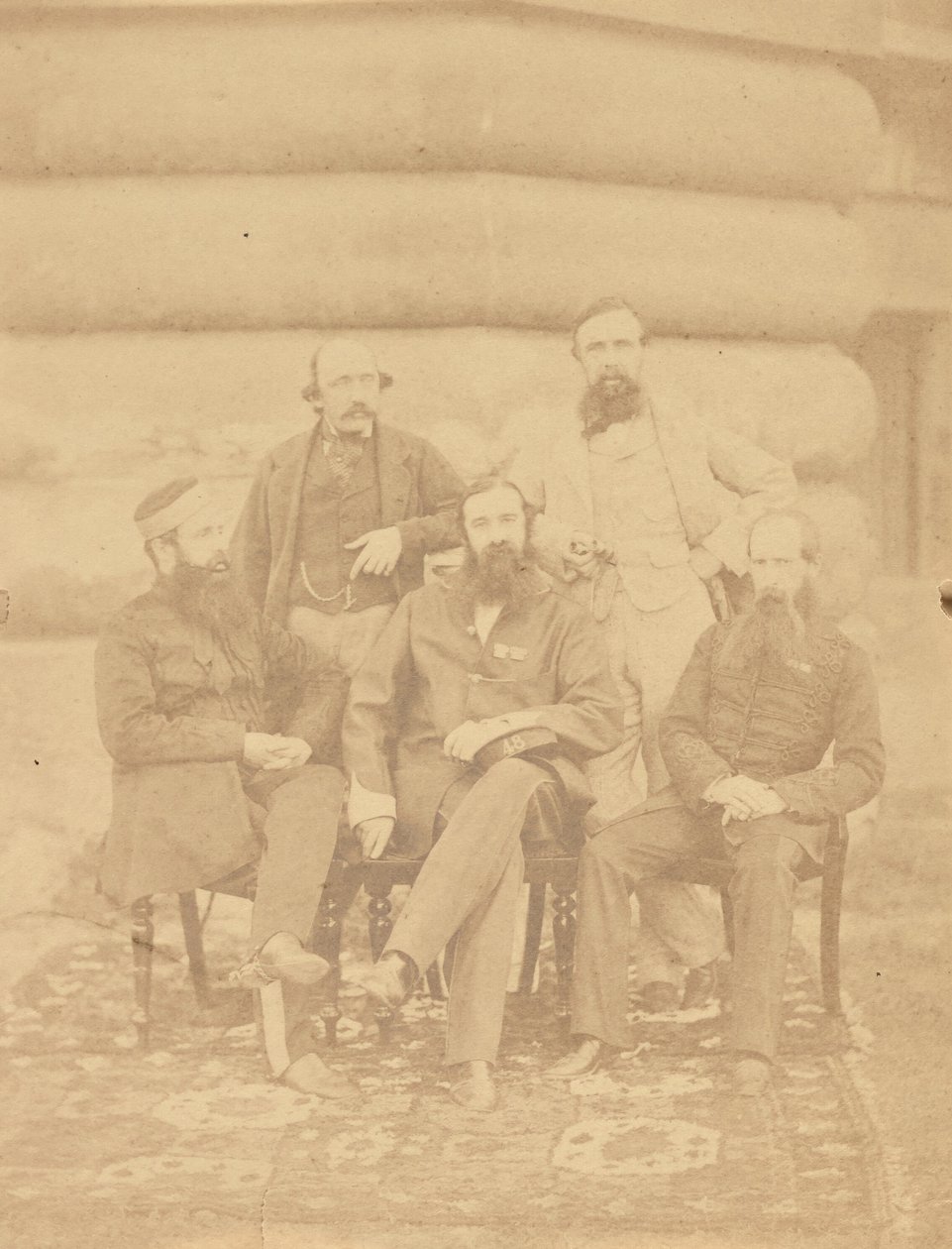Group Portrait of Five Men, India by Unknown artist/maker