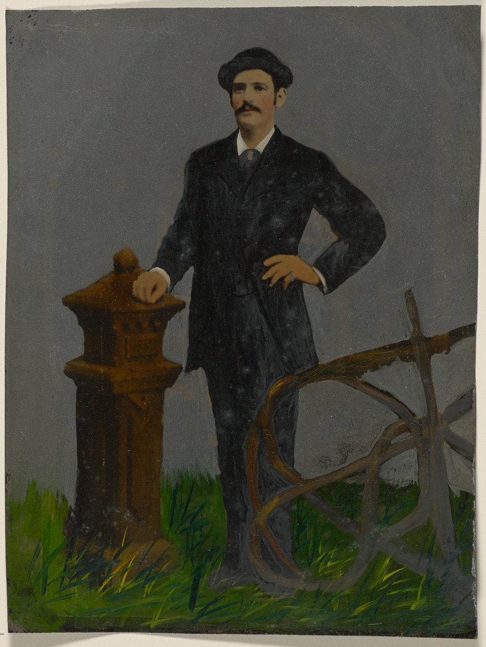Portrait of Standing Man in Hat by Unknown artist/maker