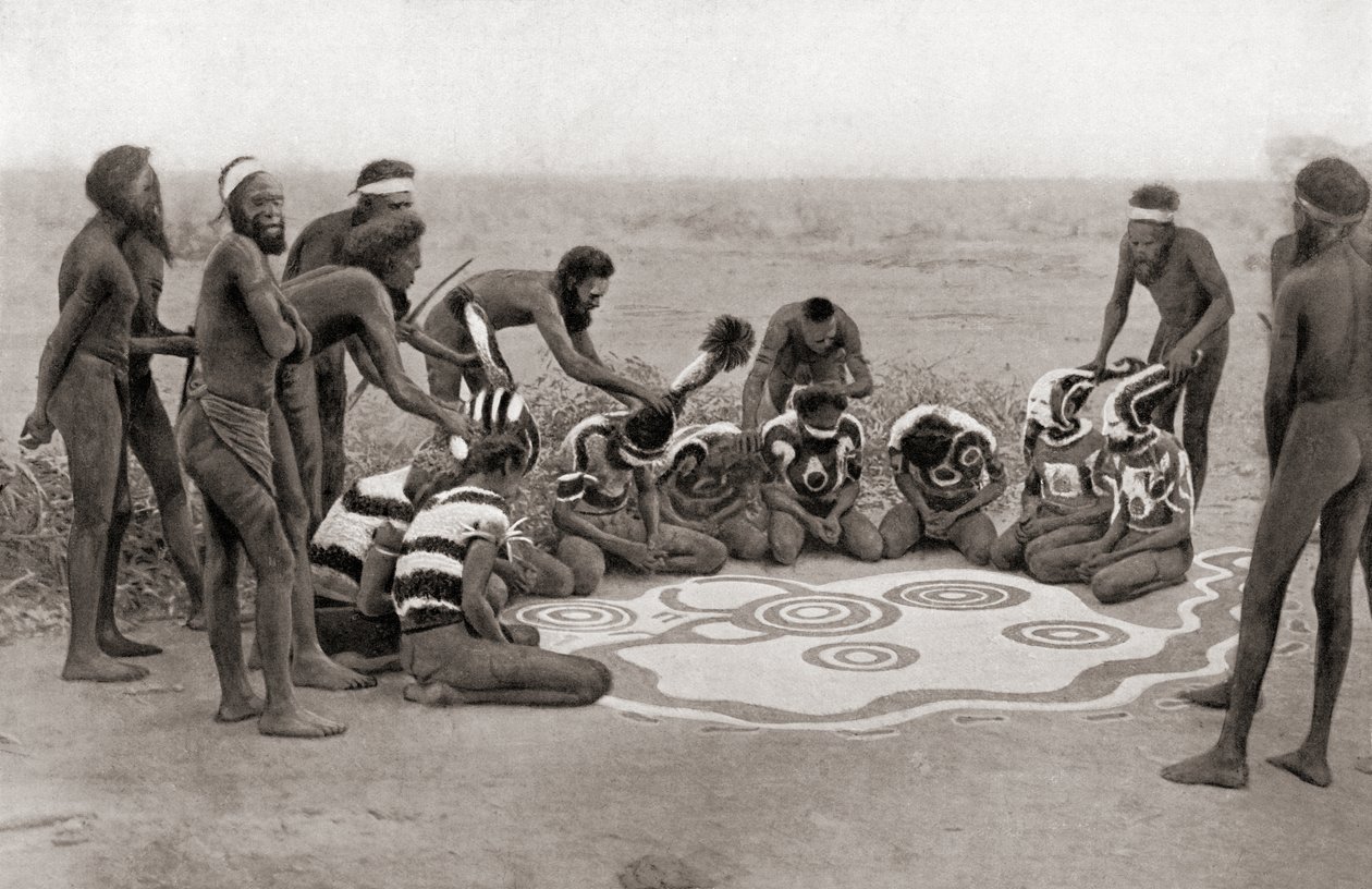 A Totemic Ceremony of the Warramunga Tribe, Australia by Unknown photographer