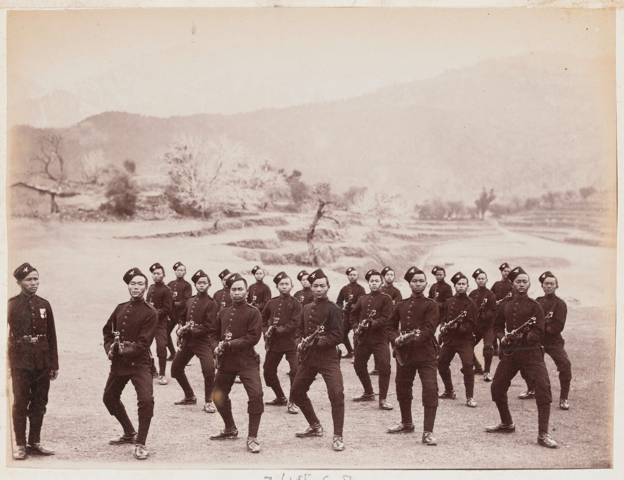 A Detachment of the 4th Gurkha (Rifle) Regiment by Unknown photographer