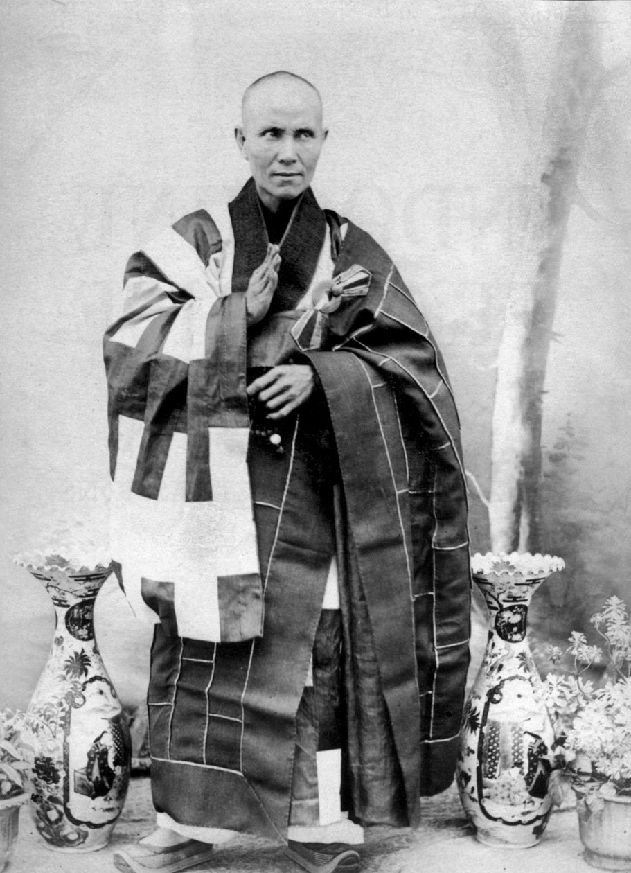 Annamese Bonze in Cochinchina, Indochina, c. 1900 (b/w photo) by Unknown photographer